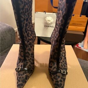 Steve Madden Leopard Mesh Print Women's Boots Size 5